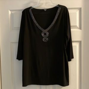 Plus size black Rafaela blouse